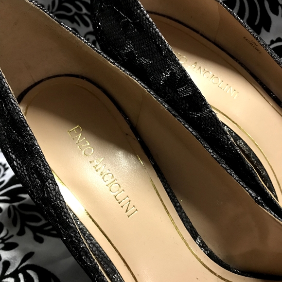 Black lace high heel pumps - Picture 6 of 6